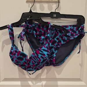 Victoria's Secret Blue and Pink Patterned Bikini